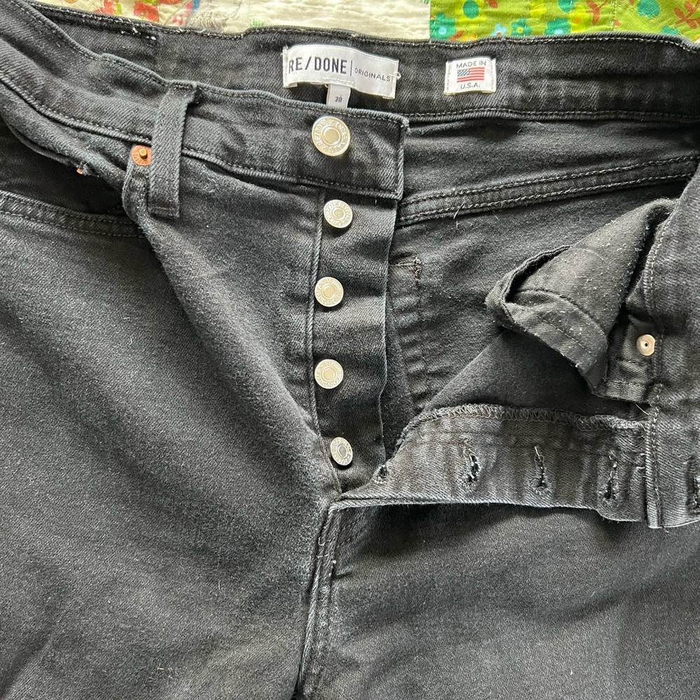 Re/Done Black Skinny Jeans with Classic Denim Style